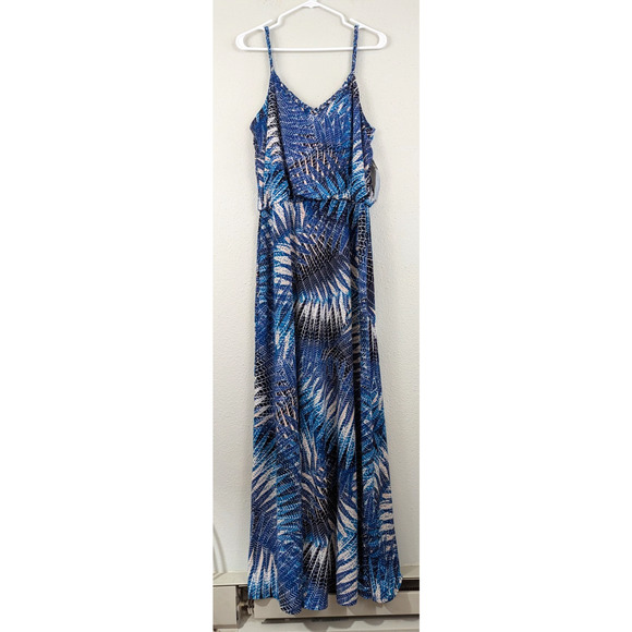 New London Times sz 12 Maxi Length Dress sleeveless tank stretchy 3171 - Picture 1 of 7